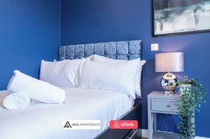 1 室のベッドルーム、アイロン / アイロン台、WiFi、ベッドシーツ