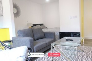 1 soverom, strykejern/-brett, wi-fi (inkludert) og sengetøy