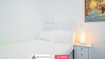 1 bedroom, iron/ironing board, travel crib, WiFi