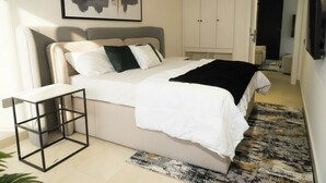 2 bedrooms, iron/ironing board, WiFi, bed sheets
