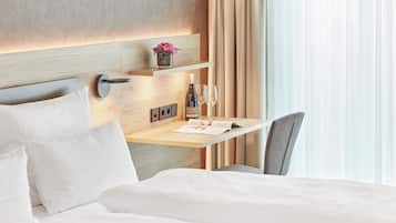 In-room safe, blackout curtains, soundproofing, free WiFi