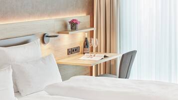 Einzelzimmer | Zimmersafe, Verdunkelungsvorhänge, schallisolierte Zimmer