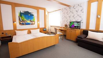 Blackout curtains, iron/ironing board, free WiFi