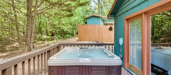 Dock & Hot Tub at Fair Play Hideaway!