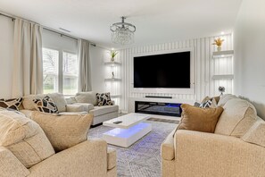 House (5 Bedrooms) | Front of property - 16 Mi to Indianapolis: Group Getaway w/ Pool Table (Avon)