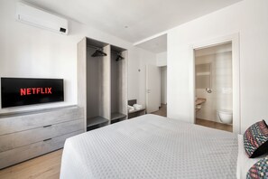 アパートメント (2 Bedrooms) | ノートパソコン用作業スペース、アイロン / アイロン台、ベッドシーツ