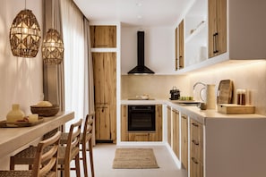 Villa Aethera Milos | Private kitchen | Fridge, microwave, oven, dishwasher