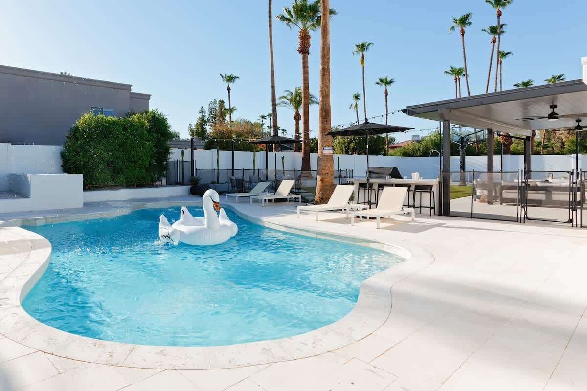 A heated pool