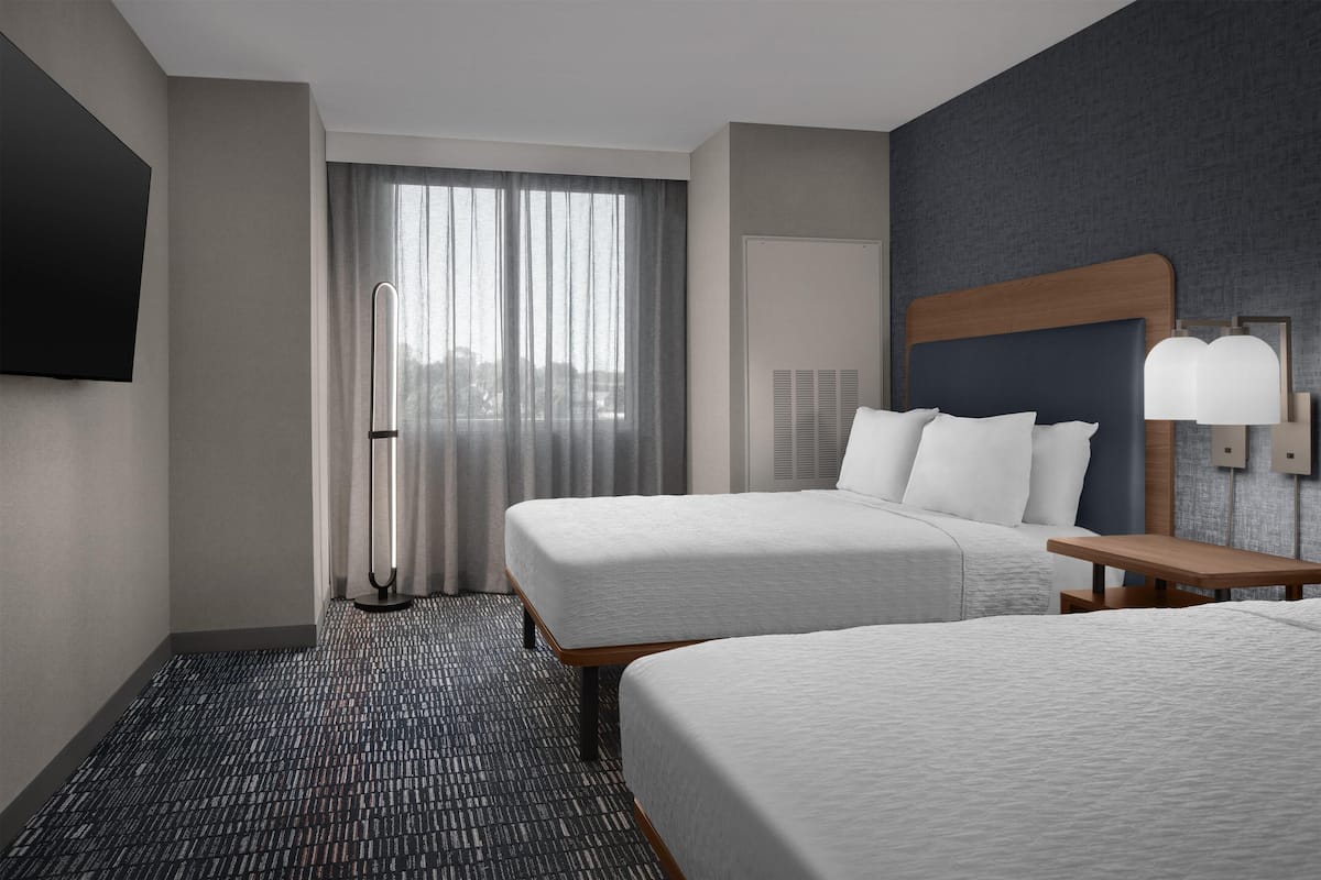 Studio, 2 Queen Beds, Bathtub (Mobility & Hearing) | Premium bedding, down comforters, in-room safe, blackout drapes
