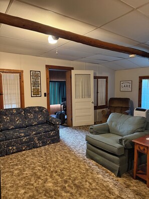 TV, DVD player, books