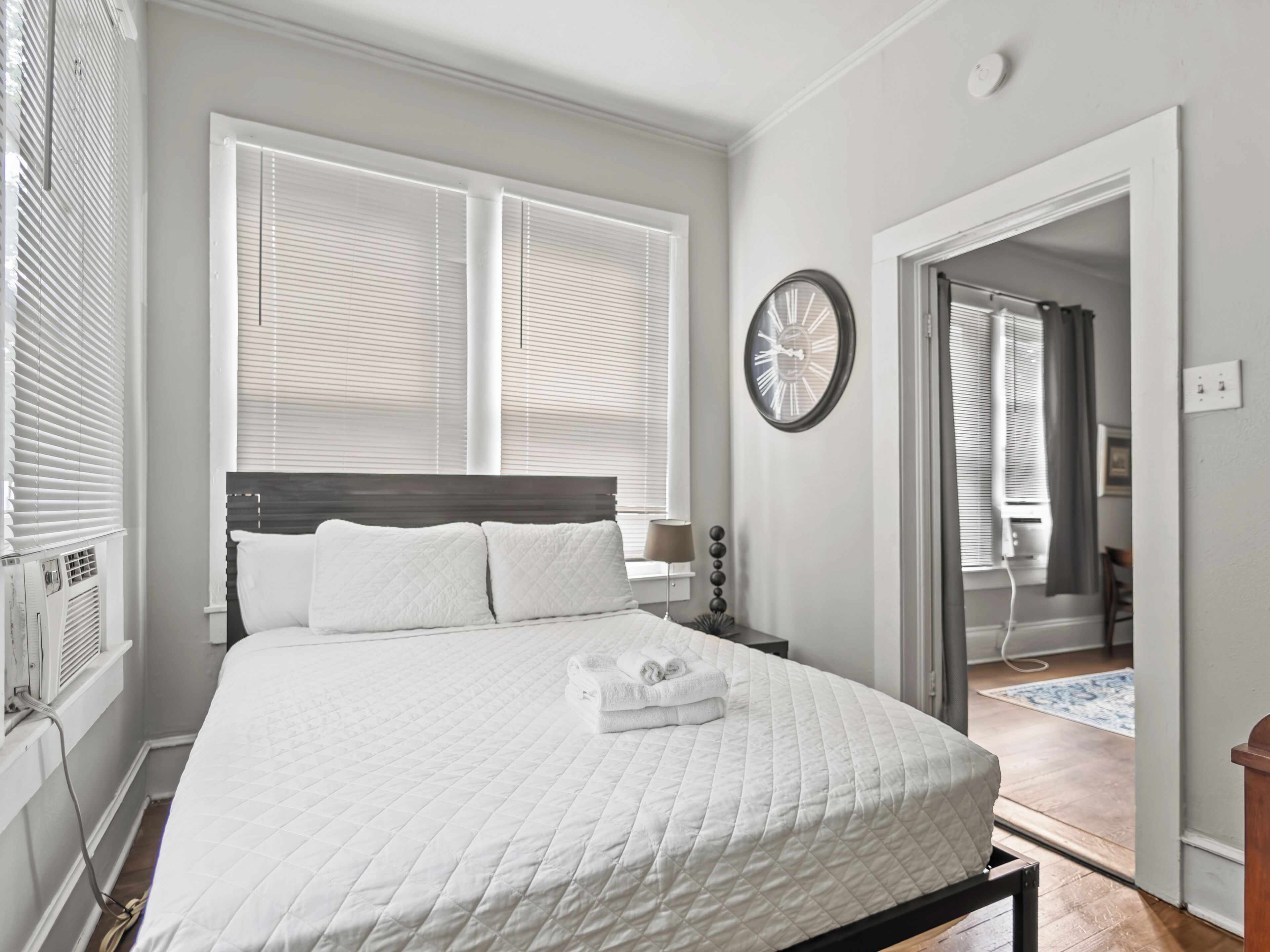 2 bedrooms, iron/ironing board, travel crib, WiFi