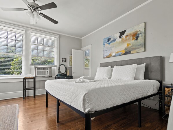 2 bedrooms, iron/ironing board, travel crib, WiFi