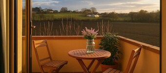 Appartement « Blue » avec terrasse privée, jardin commun et Wi-Fi