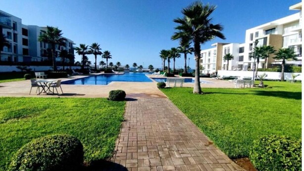 Pool - Prestigia Luxury apartment near the beach "Plage Des Nations" Sale/Rabat/Airport (Rabat-Salé-Kénitra)