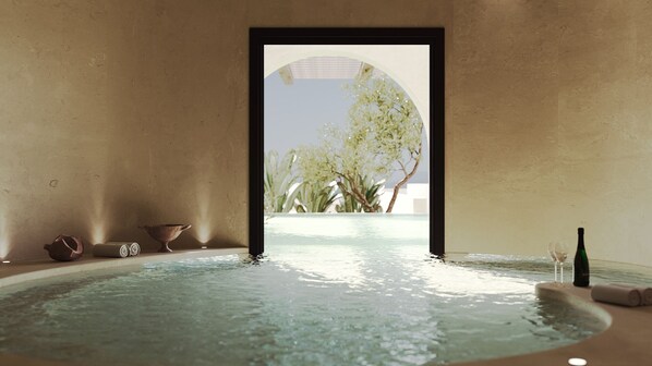 Banyera d'hidromassatge coberta