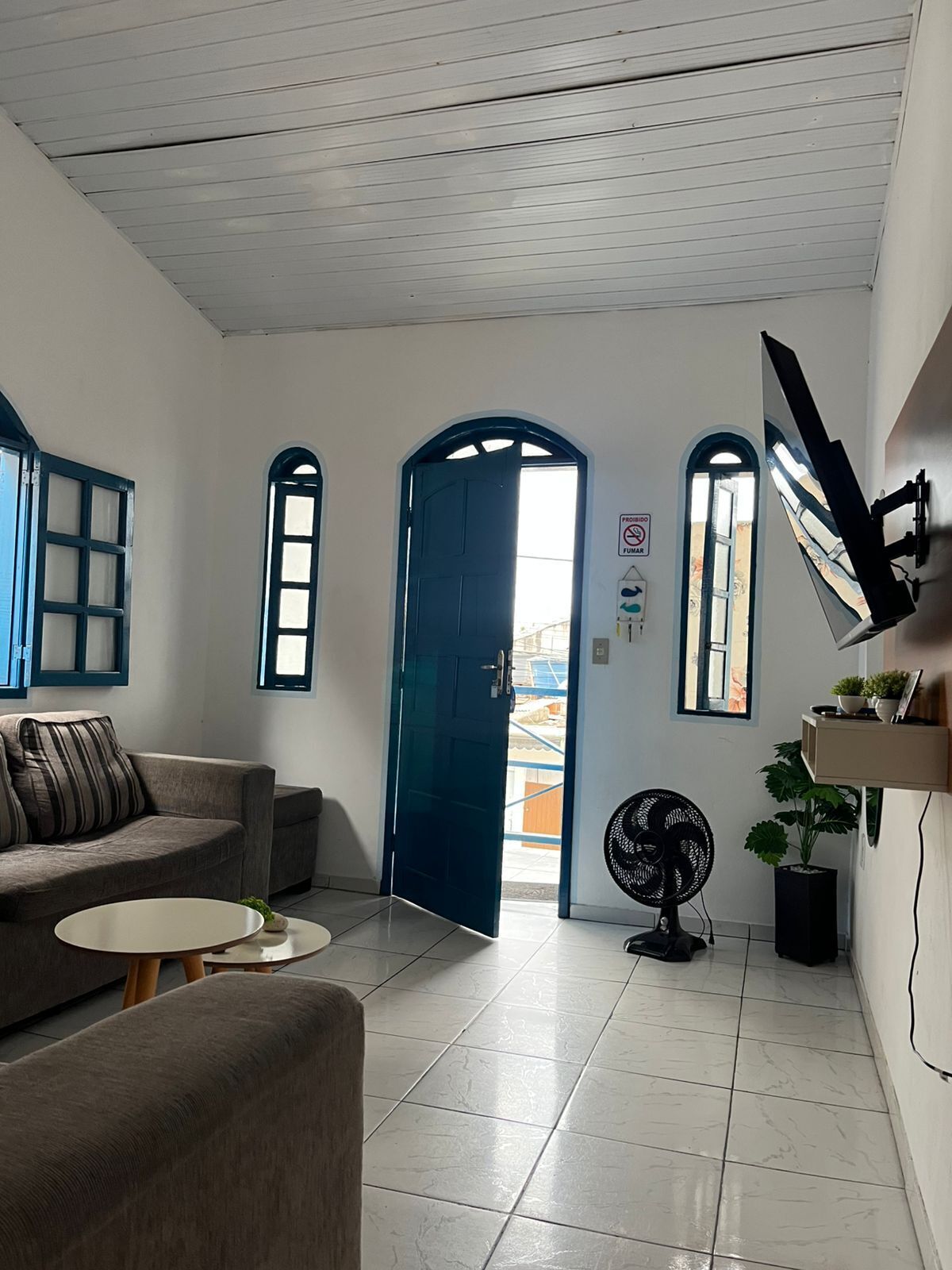 Casa conforto, sacada, vista para o pátio | Área de estar