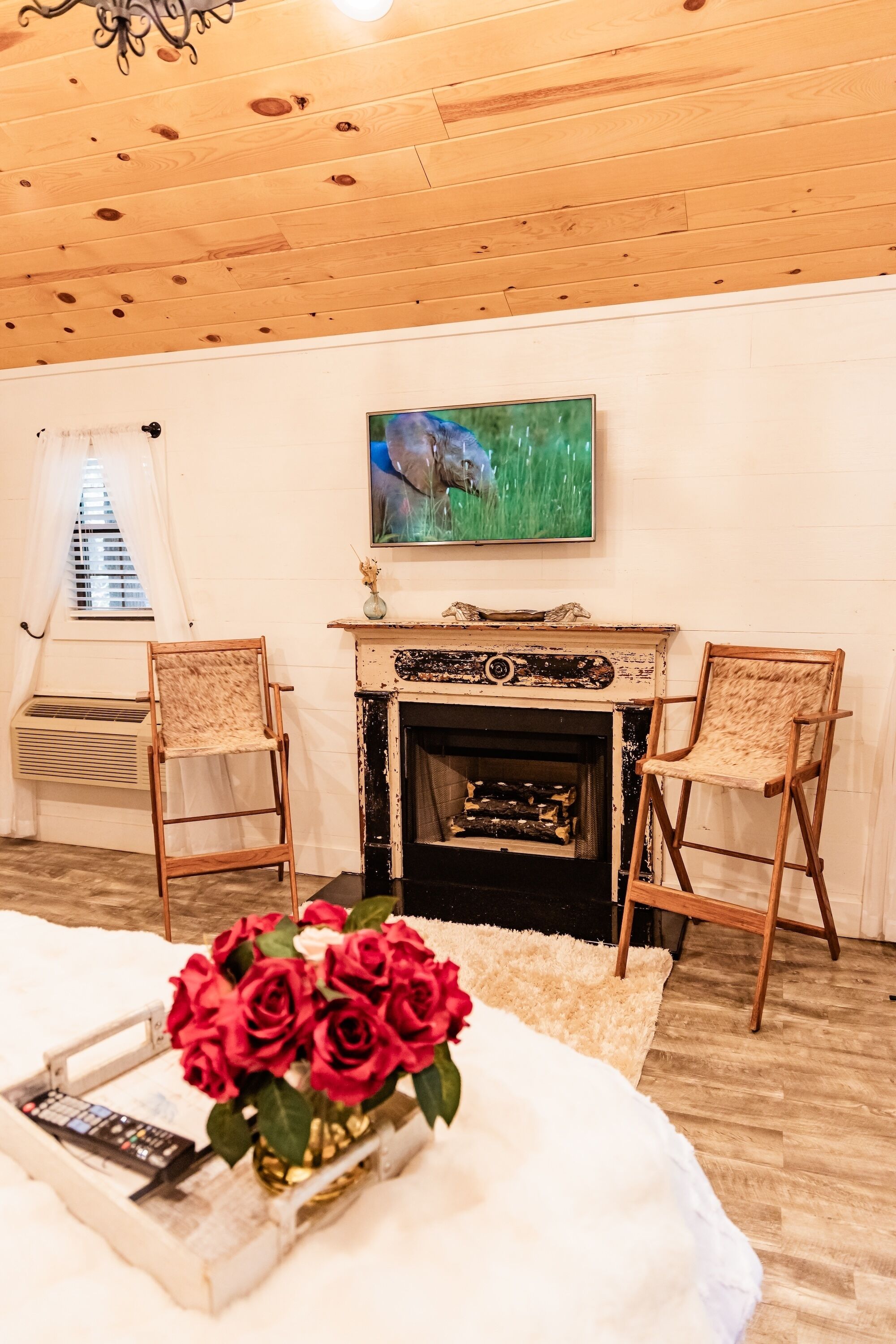 Luksushytte, hageutsikt | Oppholdsområde