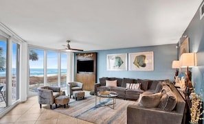 Condo, Multiple Beds (SeaSpray West 203-Gulf Front) | Living area