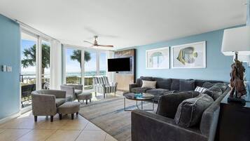 Condo, Multiple Beds (SeaSpray West 203-Gulf Front) | Living area
