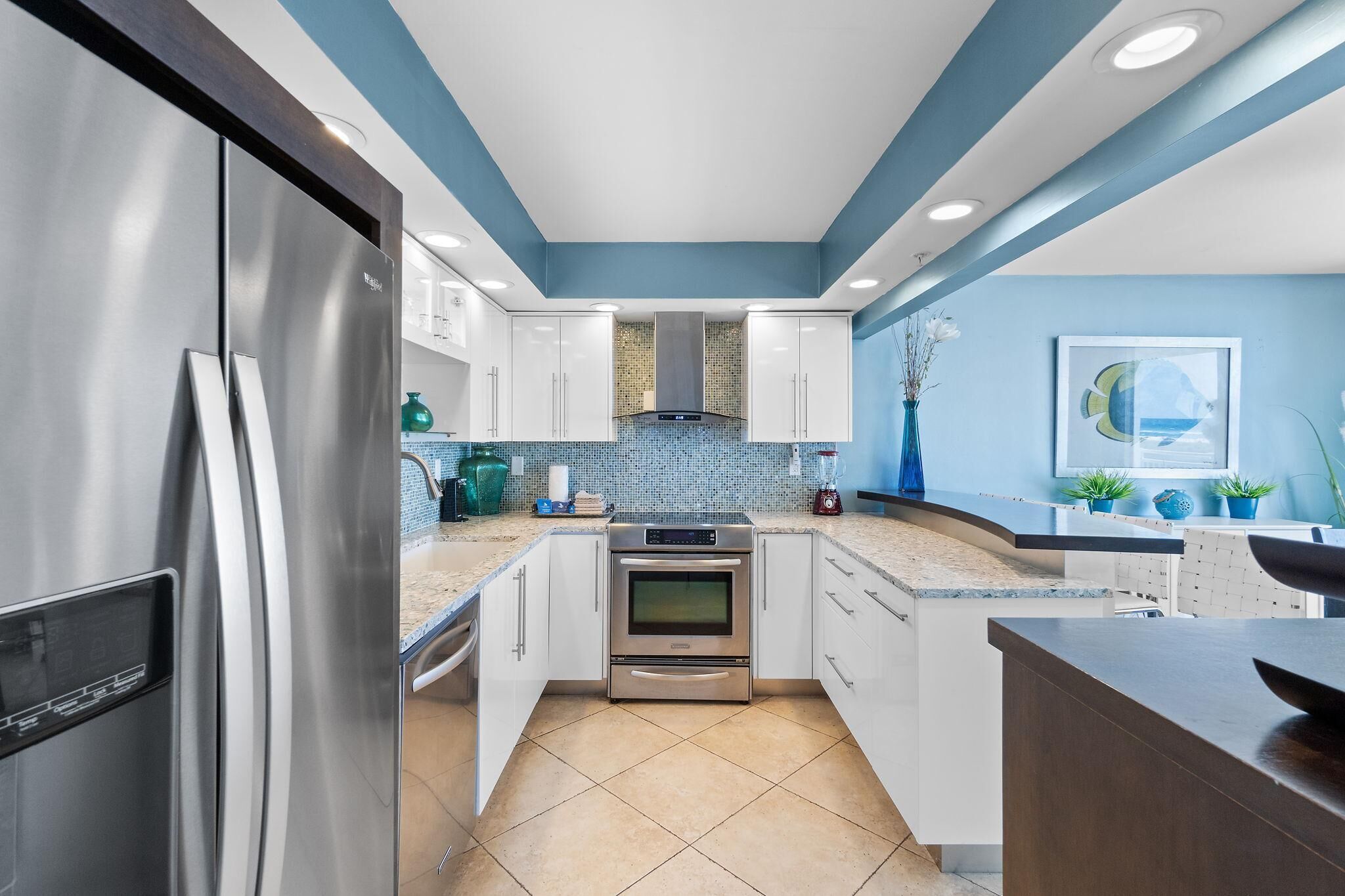 Condo, Multiple Beds (SeaSpray West 203-Gulf Front) | Private kitchen | Oven, toaster