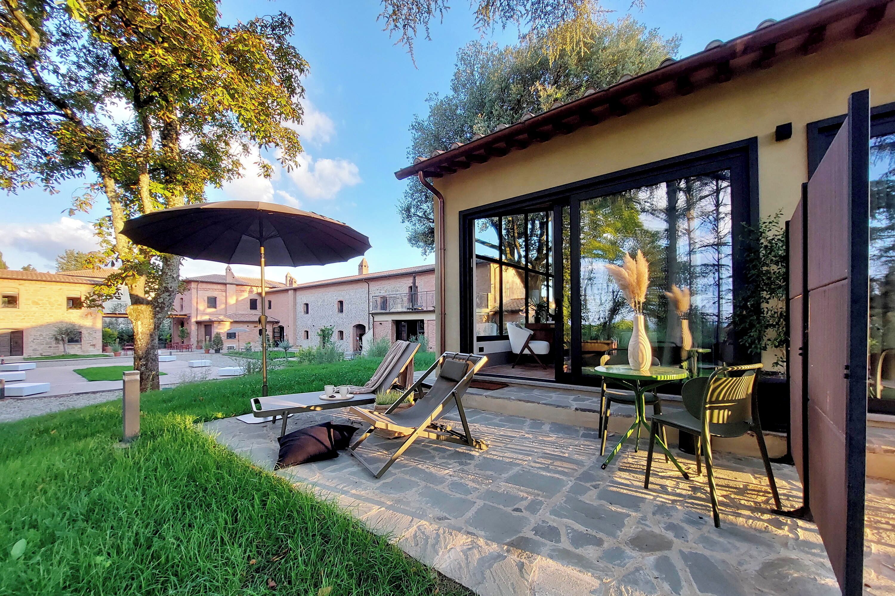 Deluxe-Doppelzimmer | Blick auf den Garten