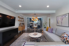 Deluxe Cottage, 2 Bedrooms | Living area | LED TV - Harmony House (Nashville)