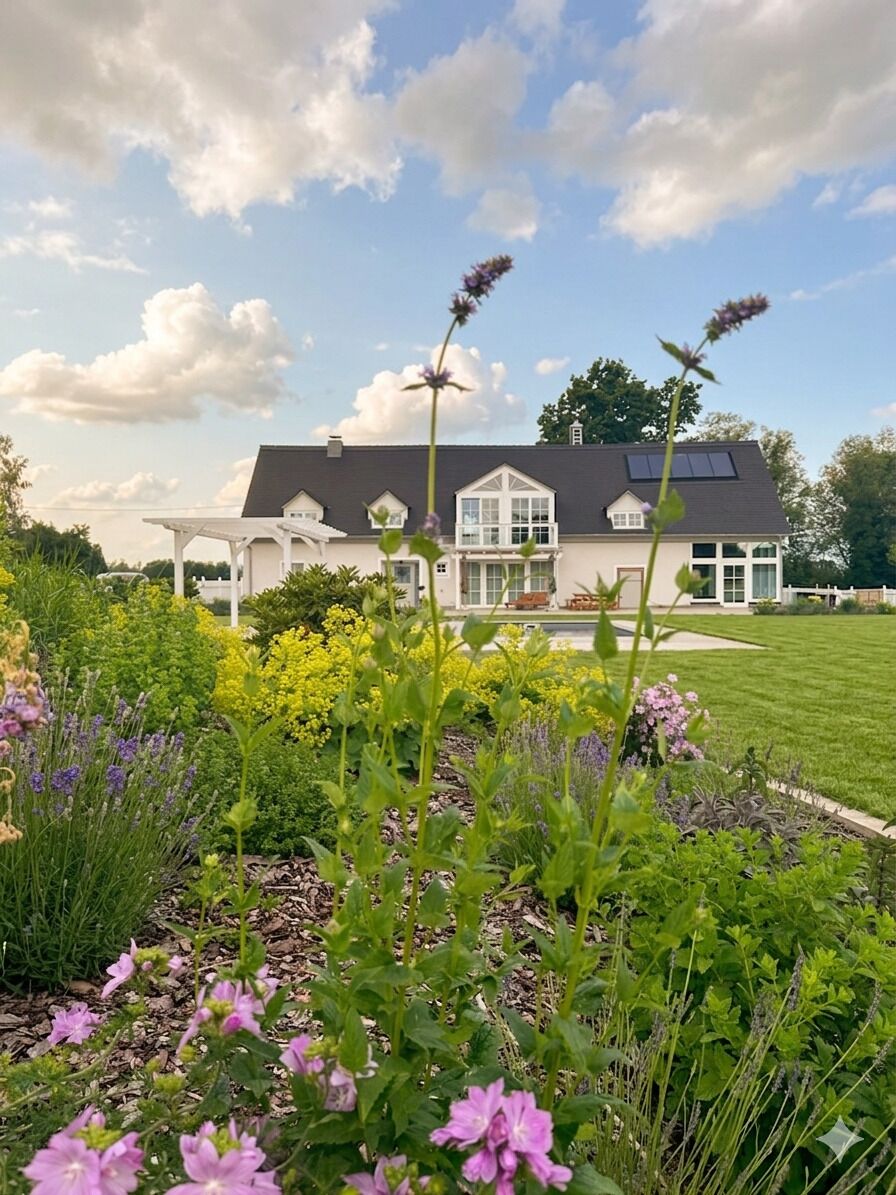 Garten, Pool, Haus, Terrasse