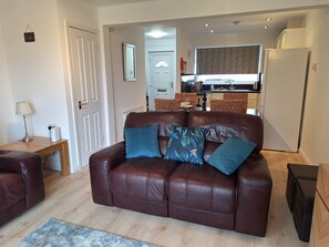 Smart TV, DVD player, books, video library