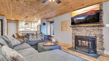 Télévision, cheminée