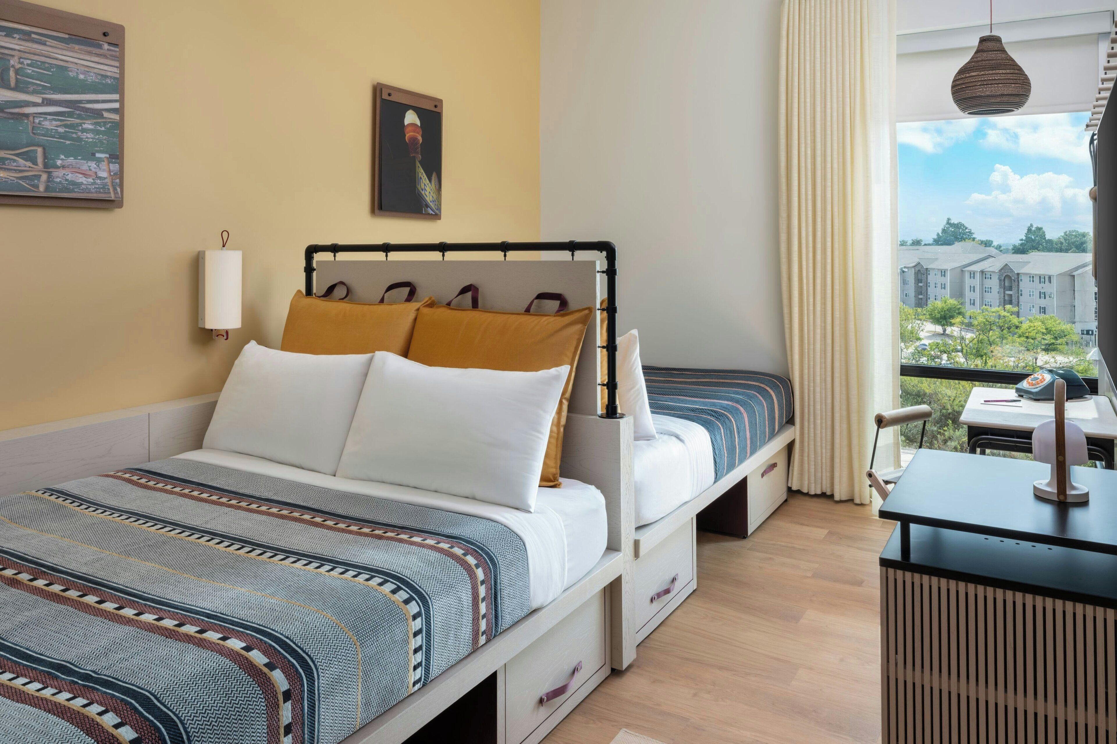 In-room safe, desk, laptop workspace, blackout drapes