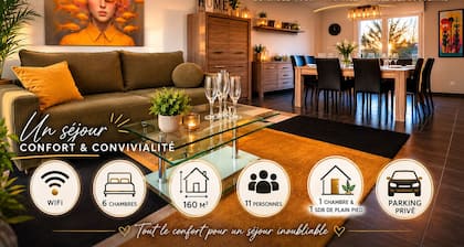 Maison Harmonie, 6 bedrooms, private parking.