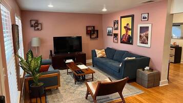 TV, fireplace, table tennis