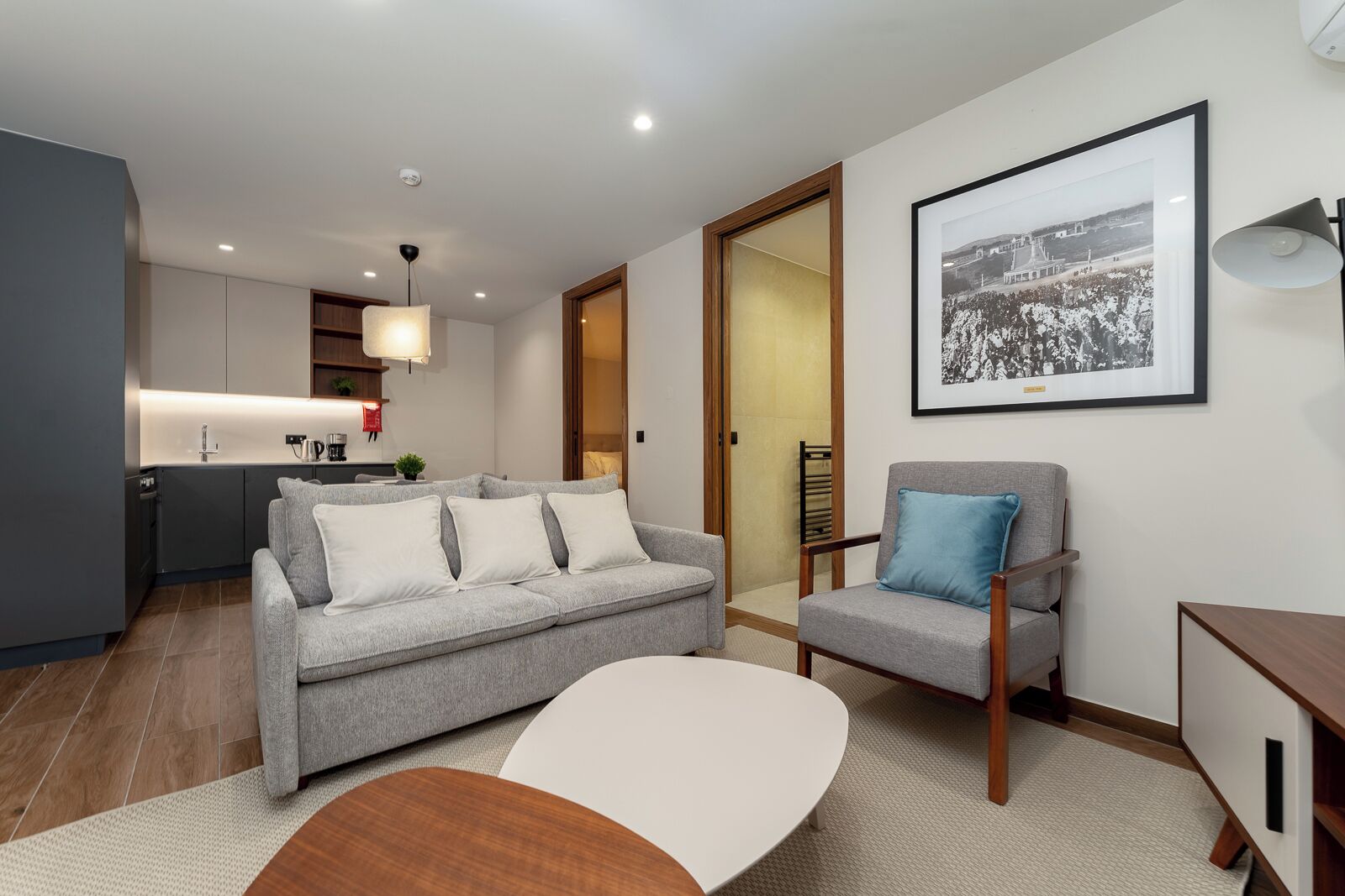 Superior Apartment, Balcony | Living area | 80-cm LED TV with cable channels