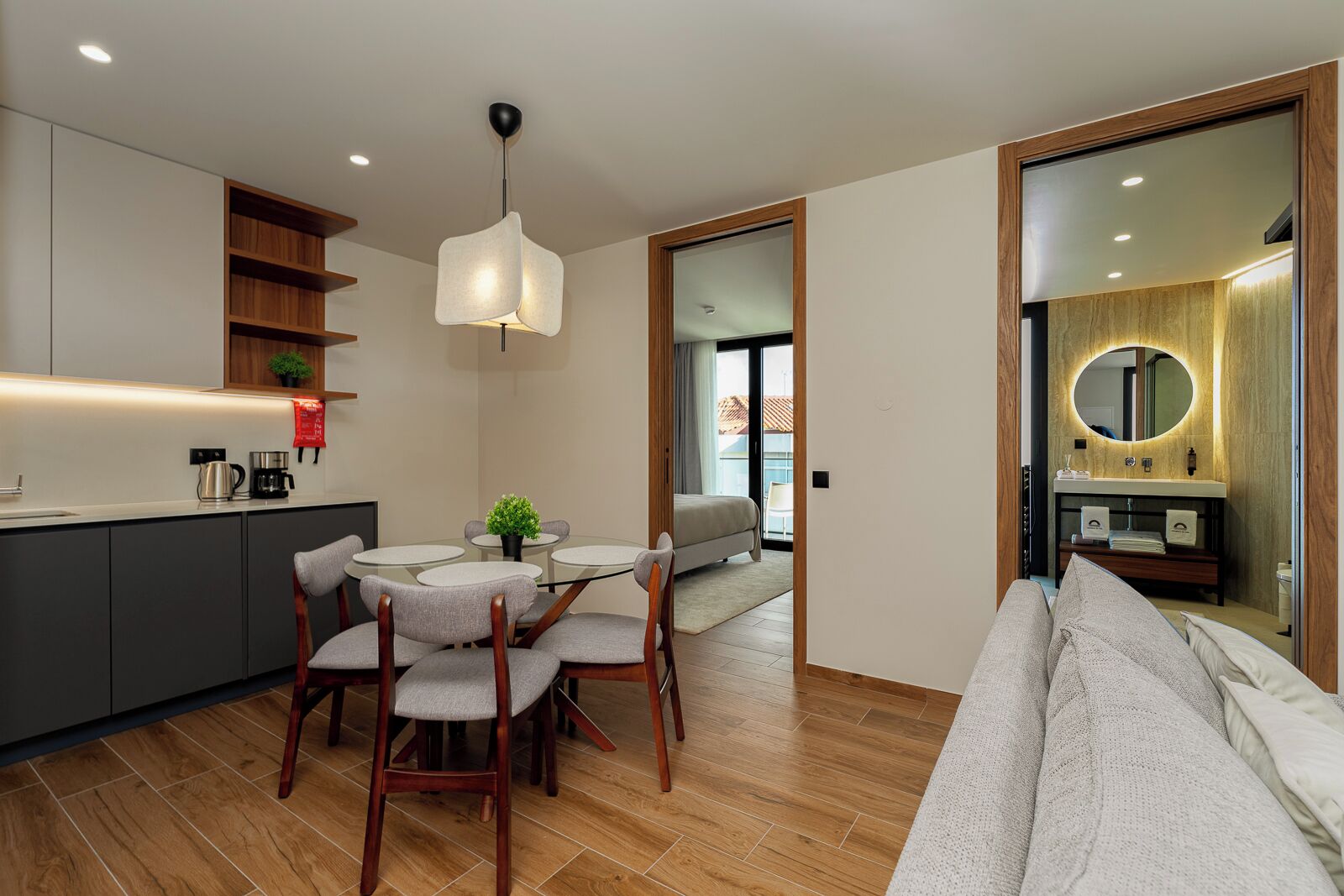 Superior Apartment, Balcony | Private kitchen | Full-size fridge, microwave, toaster, highchair