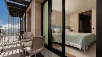 Apartamento superior | Wi-Fi de cortesia, roupa de cama