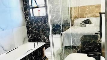 Towels, soap, toilet paper