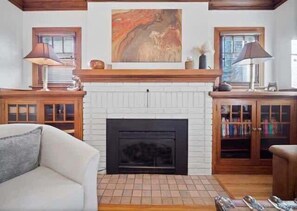 TV, fireplace, offices