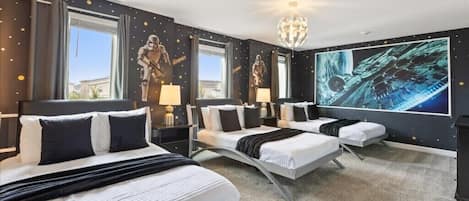 9 slaapkamers, een strijkplank/strijkijzer, wifi, beddengoed