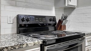 Fridge, dining tables