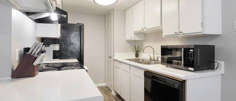 Fridge, dining tables