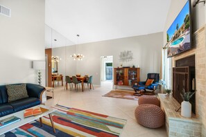 House, Multiple Beds, Pool Access, Pool View (Nueva Vista) | Living area - Stylish Boho Treasure (Palm Springs)