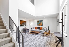Villa, Multiple Beds, Hot Tub, Garden View (Caballeros 12) | Living area - Villa del Sol Montana (Palm Springs)