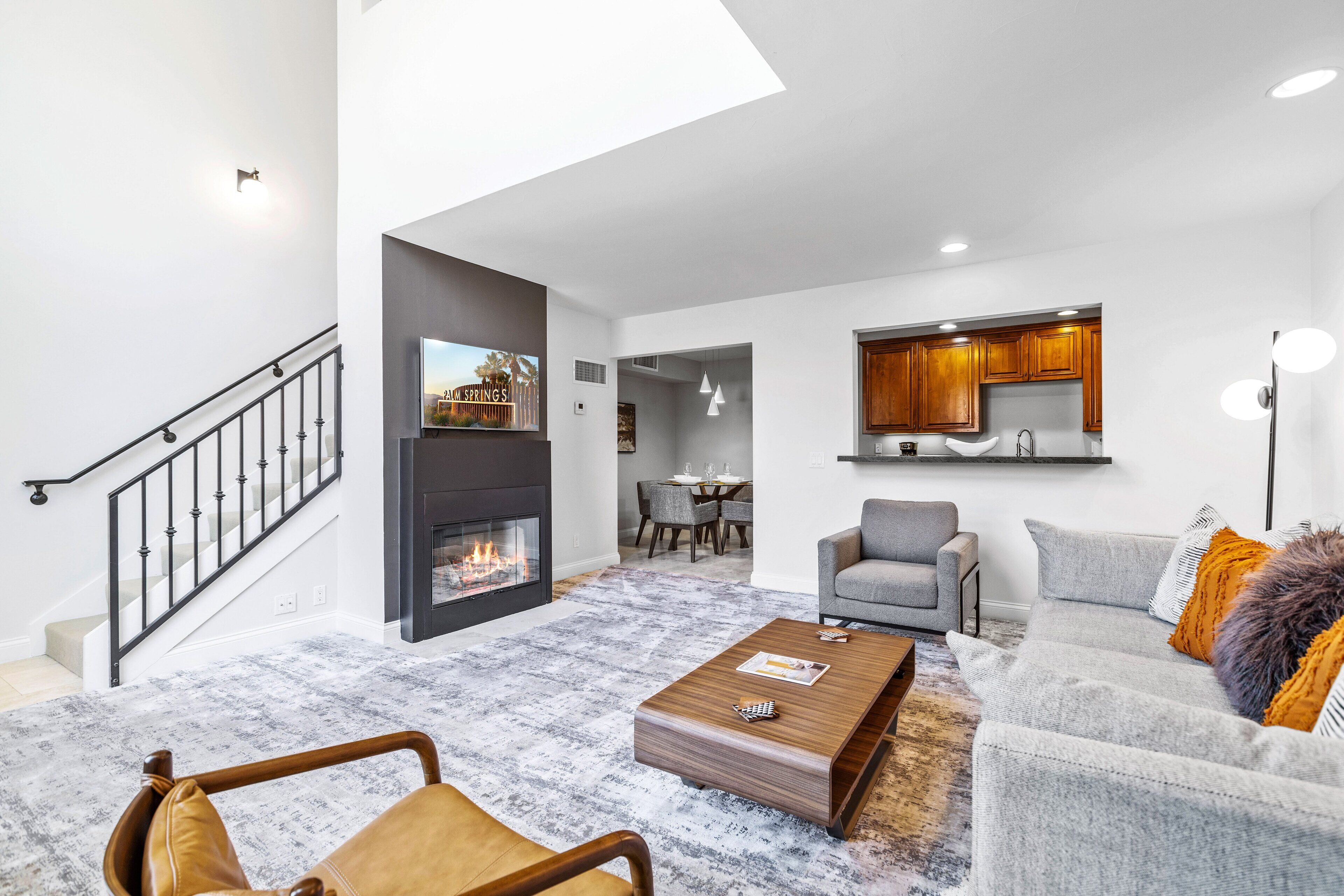 Villa, Multiple Beds, Hot Tub, Garden View (Caballeros 12) | Living area | Fireplace