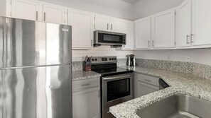Fridge, dining tables
