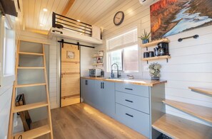 Interior - Cozy Zion Tiny Home with Epic Mountain & Sunset Views (Apple Valley)