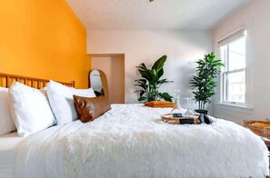 Egyptian cotton sheets, premium bedding, memory-foam beds, free minibar