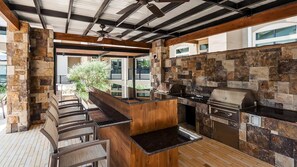 Terrace/patio - Landing | Modern 1BD, Pool, Rooftop Lounge (San Antonio)