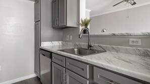 Fridge, dining tables