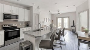 Fridge, dining tables - Landing | Amazing 1BD, Clubhouse, Gym (Grand Prairie)