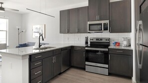 Fridge, dining tables